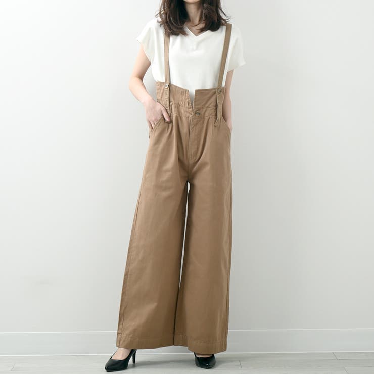 ハイウエストサス付ワイドパンツ ハイウエストデザイン オールシーズン | Felt Maglietta | 詳細画像22 