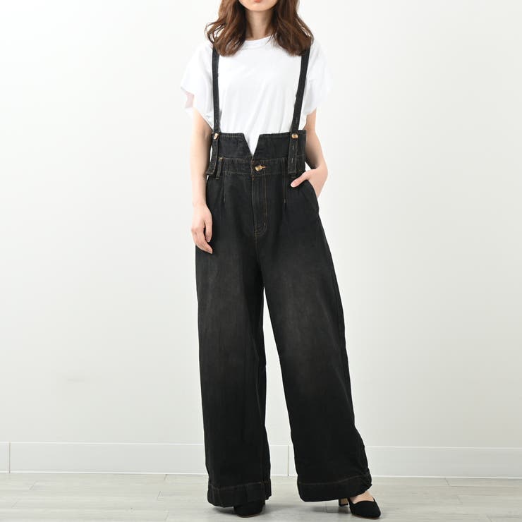 ハイウエストサス付ワイドパンツ ハイウエストデザイン オールシーズン | Felt Maglietta | 詳細画像11 