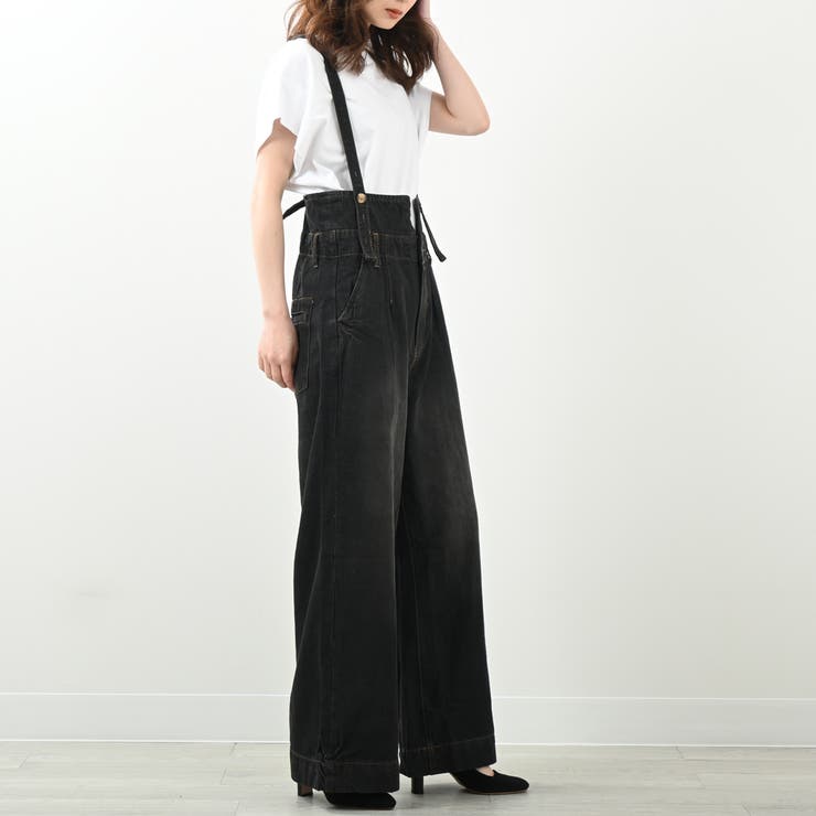 ハイウエストサス付ワイドパンツ ハイウエストデザイン オールシーズン | Felt Maglietta | 詳細画像13 