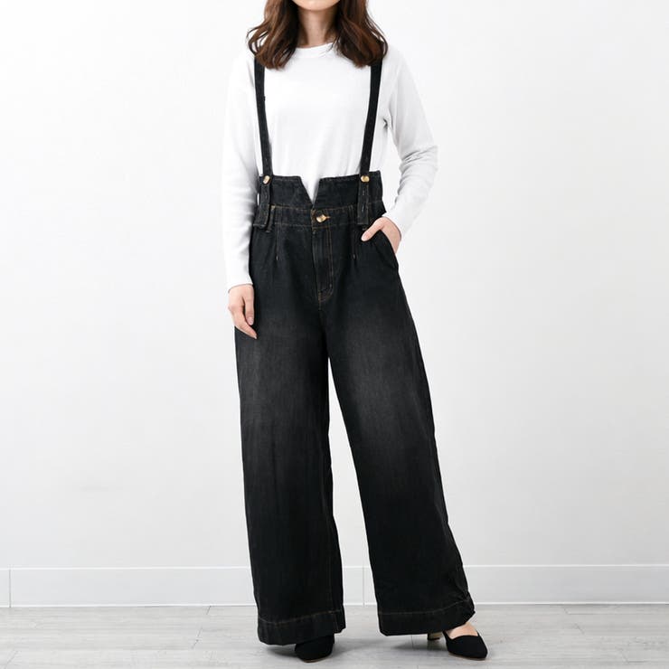 ハイウエストサス付ワイドパンツ ハイウエストデザイン オールシーズン | Felt Maglietta | 詳細画像12 