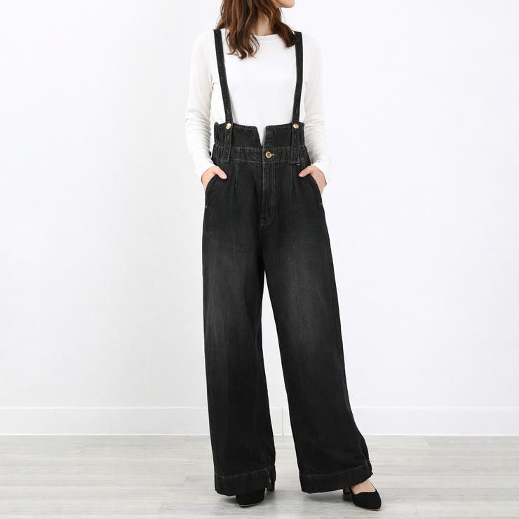 ハイウエストサス付ワイドパンツ ハイウエストデザイン オールシーズン | Felt Maglietta | 詳細画像13 