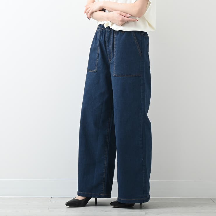 デニムワイドベイカーパンツ ワイドシルエット デニムパンツ | Felt Maglietta | 詳細画像46 