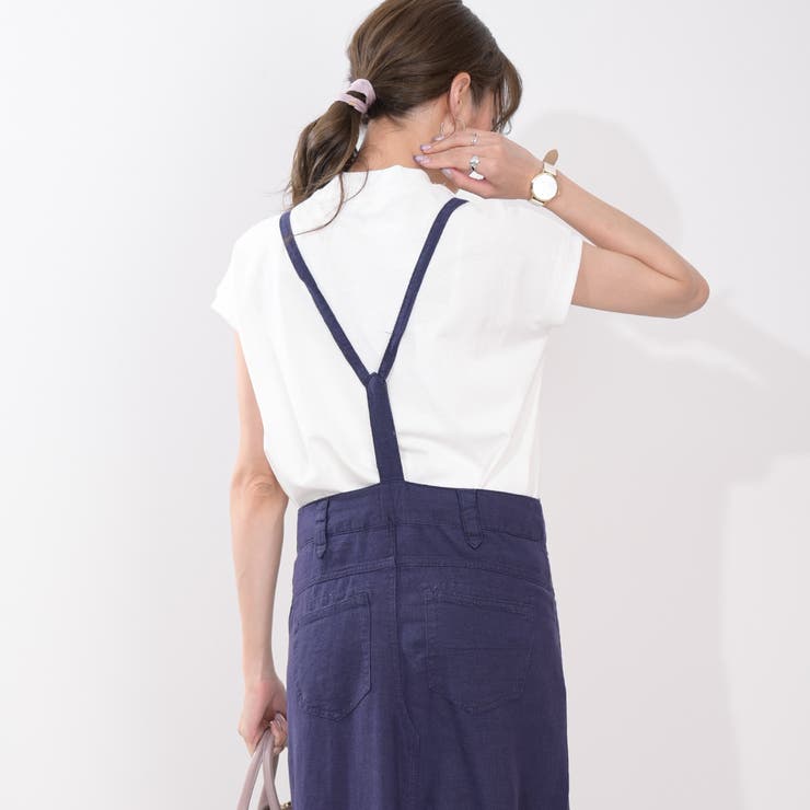 サロペットスカート リネン ツイル ロングスカート ワンピース コットン  | Maria Trinity | 詳細画像7