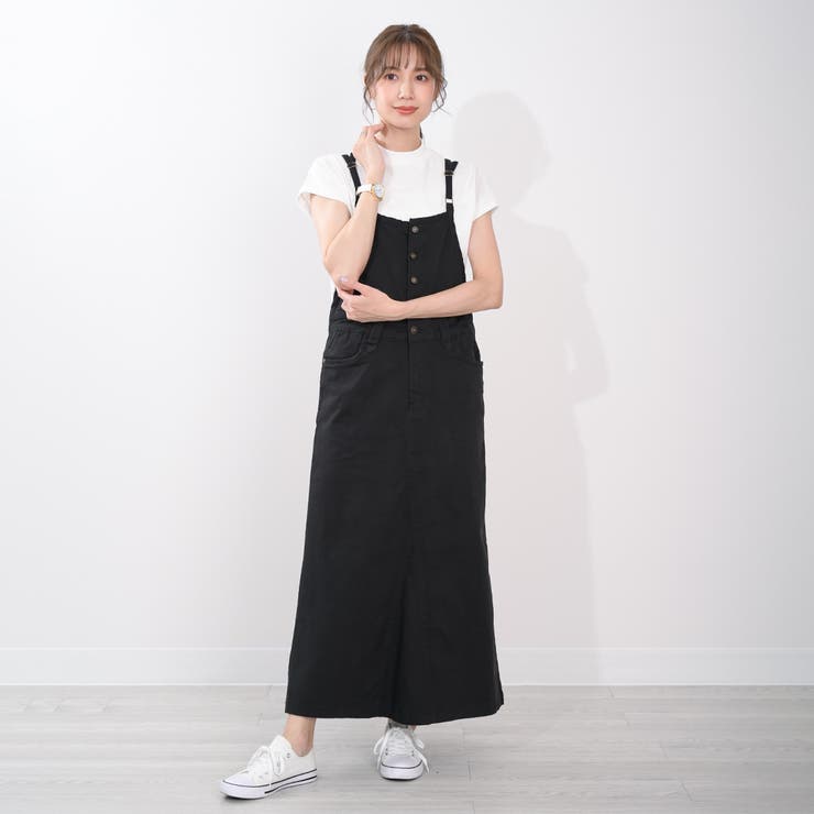 サロペットスカート リネン ツイル ロングスカート ワンピース コットン  | Maria Trinity | 詳細画像16