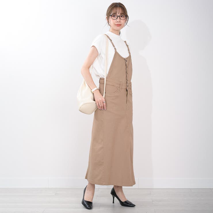 サロペットスカート リネン ツイル ロングスカート ワンピース コットン  | Maria Trinity | 詳細画像18
