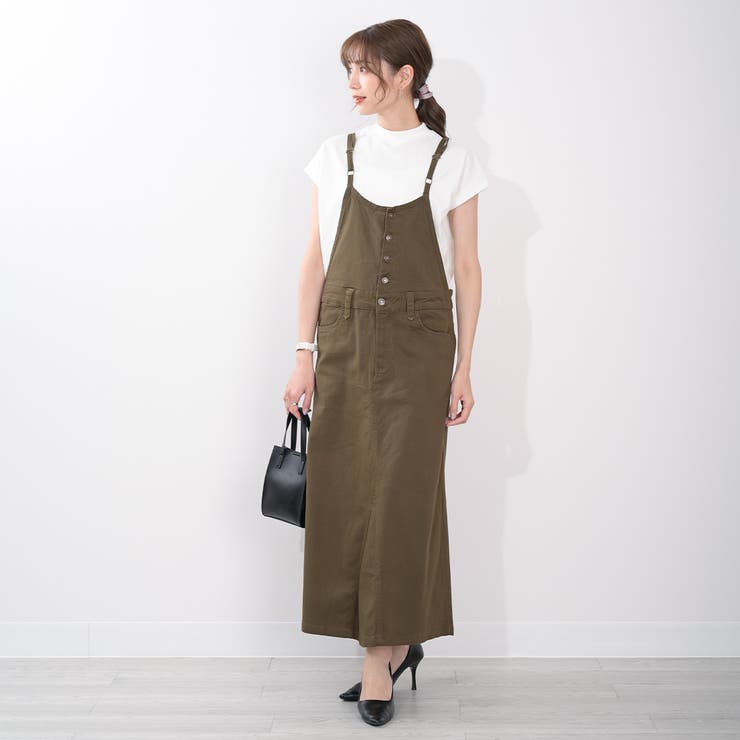 サロペットスカート リネン ツイル ロングスカート ワンピース コットン  | Maria Trinity | 詳細画像20