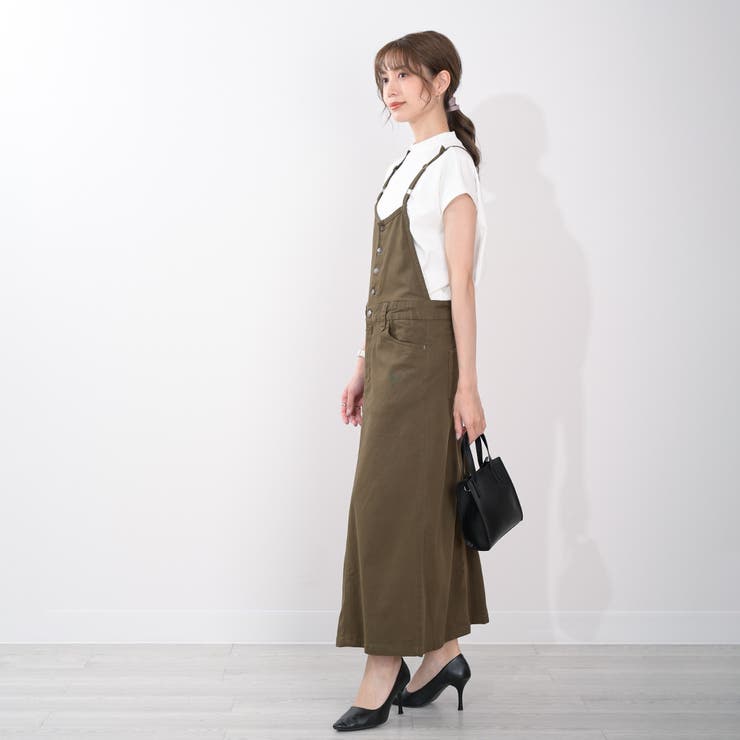サロペットスカート リネン ツイル ロングスカート ワンピース コットン  | Maria Trinity | 詳細画像21