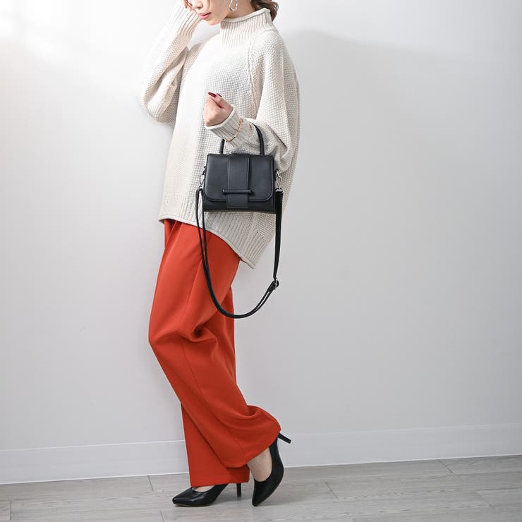 【美品】Eva Tralala  チャンキーニットガウン　ポンチョ　フランス製 ハイネックゆるニット チャンキーニット 鹿の子編みセーター
