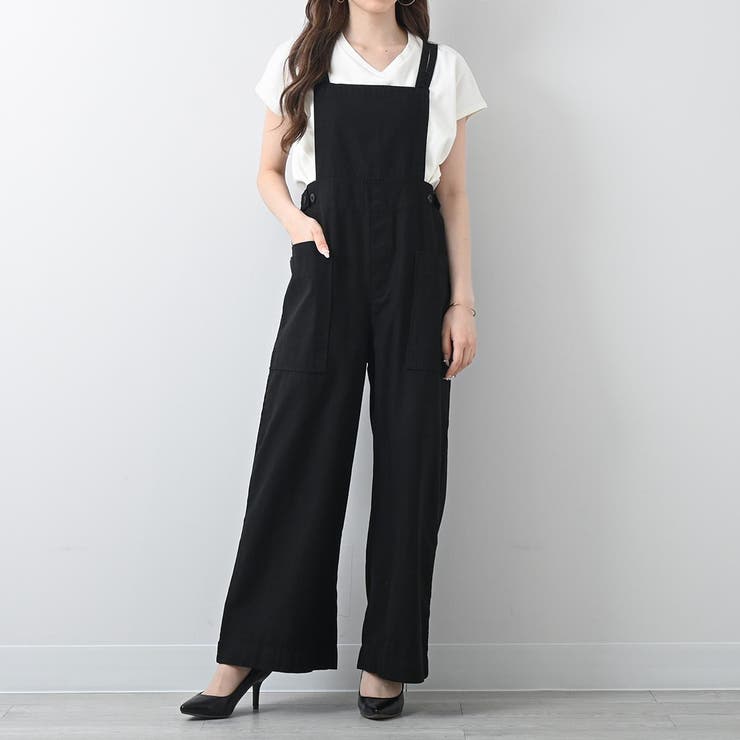 サイドビッグポケットサロペパンツ サロペットパンツ