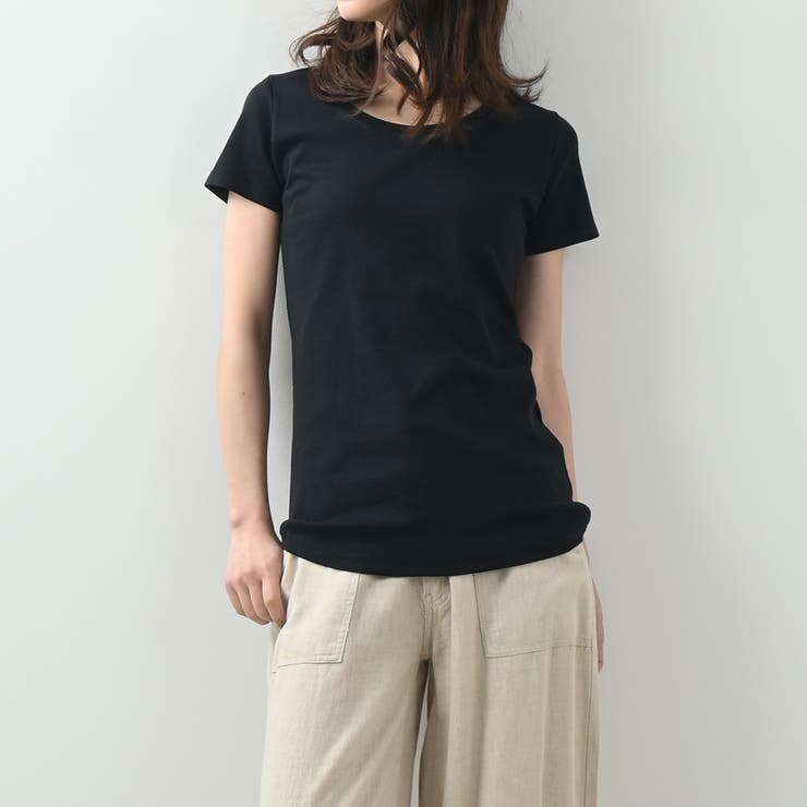 コットンフライス半袖Tシャツ 春 夏 着回し シンプル ベーシック | Maria Trinity | 詳細画像4