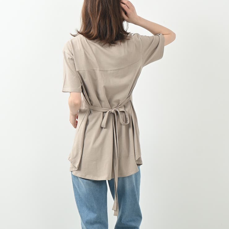 バックフレアーカットソー コットン100 チュニック フェミニン リボン | Maria Trinity | 詳細画像15