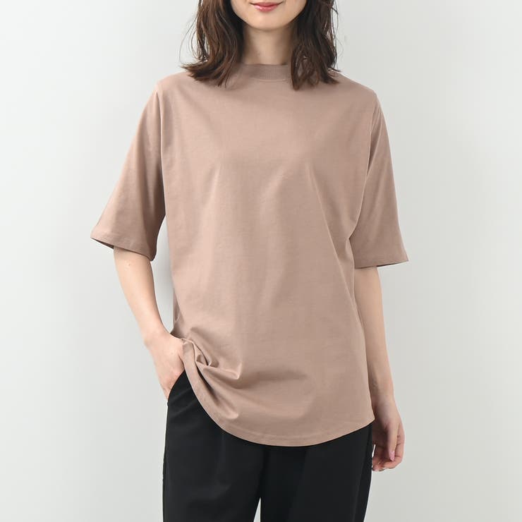 モカ | プチハイネックTee 絶妙袖丈 すっきり上品 | Maria Trinity