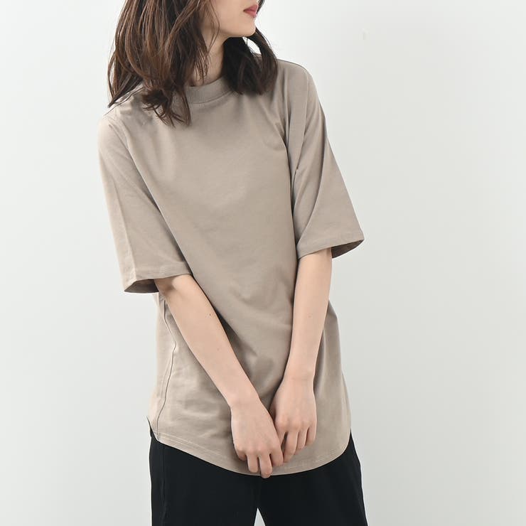 グレージュ | プチハイネックTee 絶妙袖丈 すっきり上品 | Maria Trinity