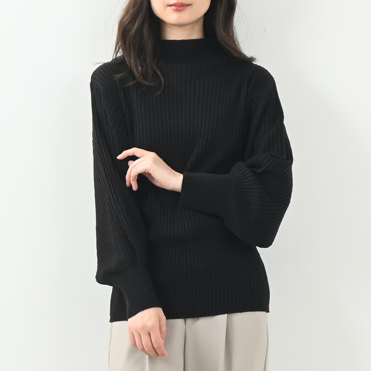 希少✨2022年✨エンフォルド　オールインワン　リブニット　ハイネック　異素材 希少✨2022年✨エンフォルド オールインワン リブニット ハイネック 異素材