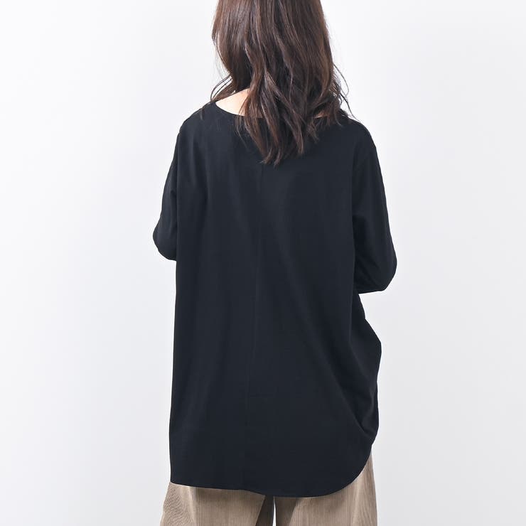 脇タックVネック長袖カットソー コットン オールシーズン | Felt Maglietta | 詳細画像4 