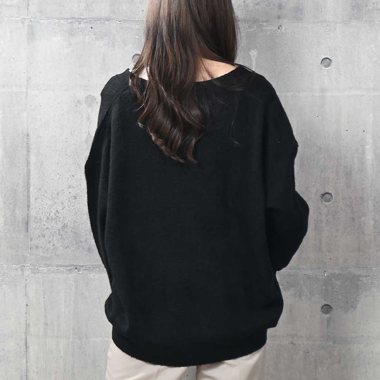 ディープVネックセーター レディース ニット[品番：FM000006696