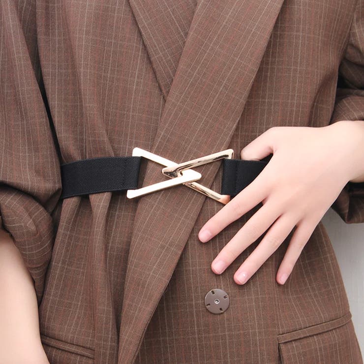 ブラック×ゴールド | ウエストマーク金属バックルベルト | Felt Maglietta