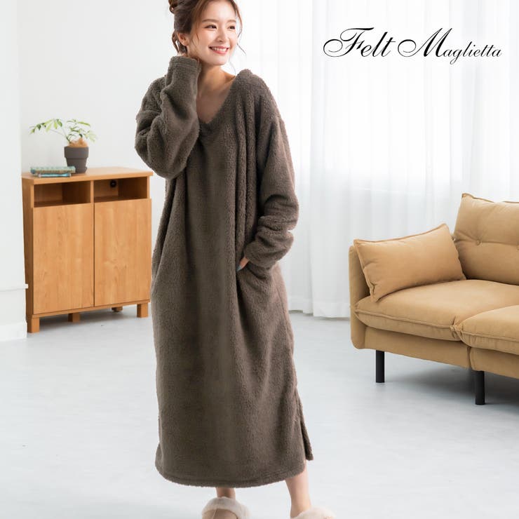 もこぼあ前後2wayワンピース ルームウェア 外出着にしても 肌ざわりも 部屋着 品番 Fm Felt Maglietta フェルトマリエッタ のレディースファッション通販 Shoplist ショップリスト