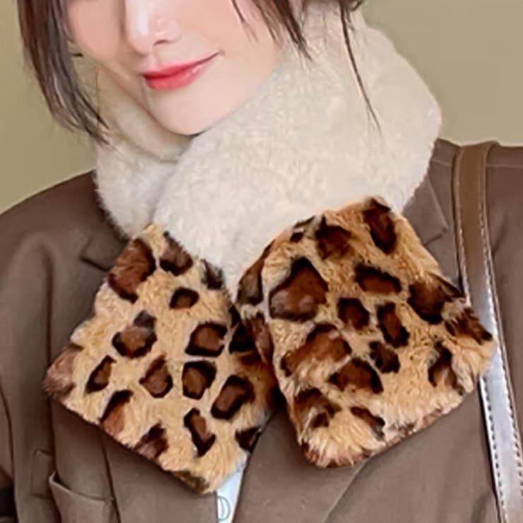 コンビレオパードティペット マフラー レオパード[品番：FM000006263