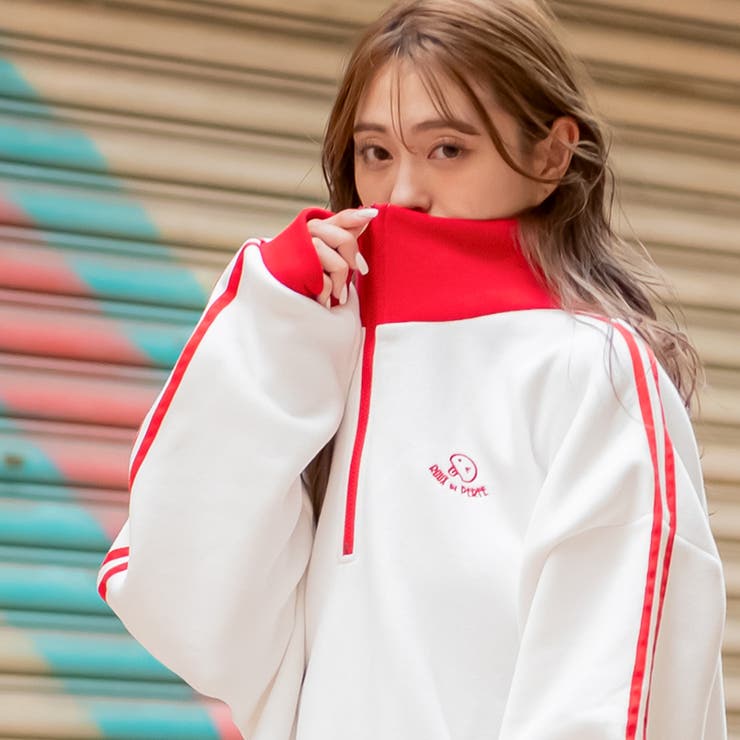 裏起毛ハーフジッププルオーバー トレーナー ビッグシルエット | Felt Maglietta | 詳細画像6 