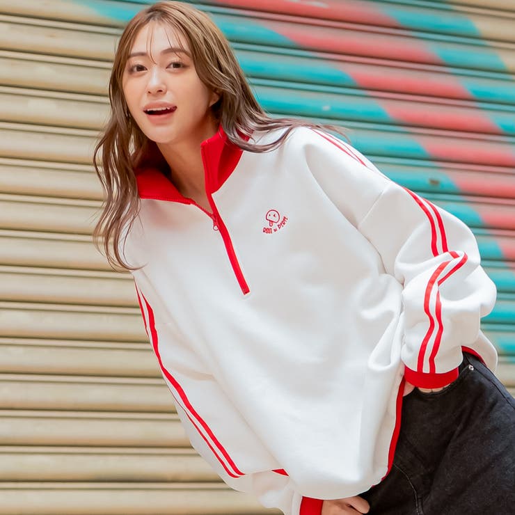 裏起毛ハーフジッププルオーバー トレーナー ビッグシルエット | Felt Maglietta | 詳細画像8 