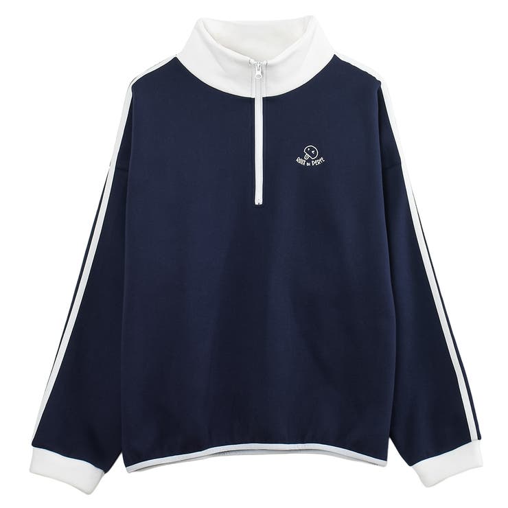 裏起毛ハーフジッププルオーバー トレーナー ビッグシルエット | Felt Maglietta | 詳細画像14 