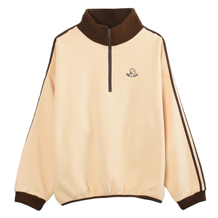 裏起毛ハーフジッププルオーバー トレーナー ビッグシルエット | Felt Maglietta | 詳細画像15 