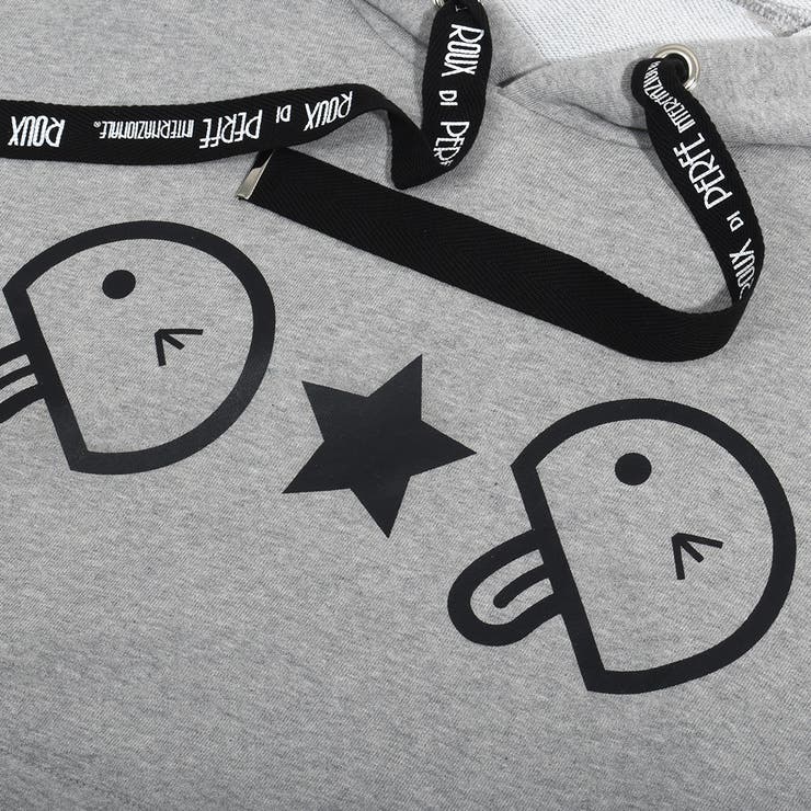 フロントベーマークロゴ紐フードパーカー ビッグシルエット プルオーバー | Felt Maglietta | 詳細画像15 