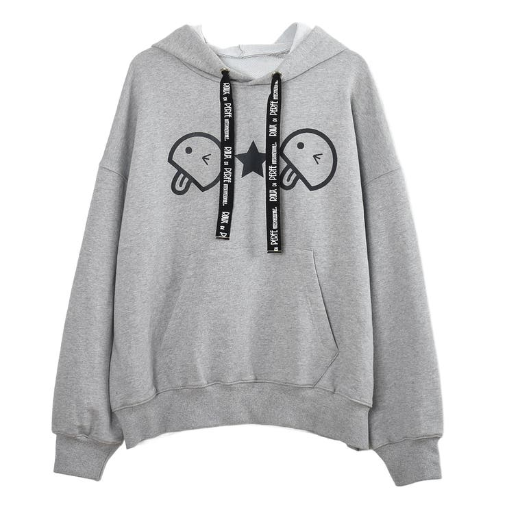 フロントベーマークロゴ紐フードパーカー ビッグシルエット プルオーバー | Felt Maglietta | 詳細画像10 