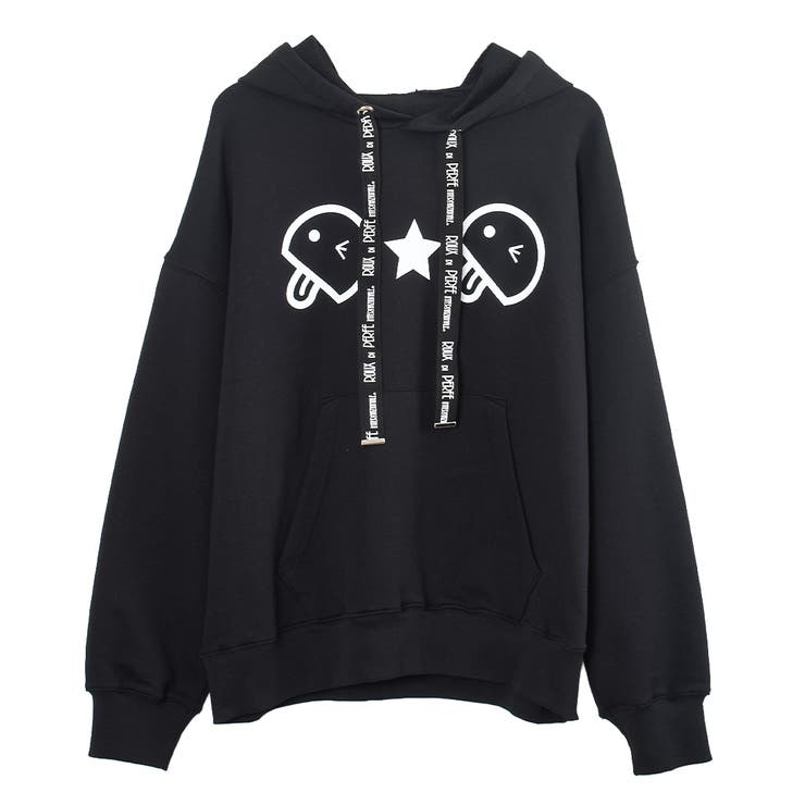 フロントベーマークロゴ紐フードパーカー ビッグシルエット プルオーバー | Felt Maglietta | 詳細画像11 