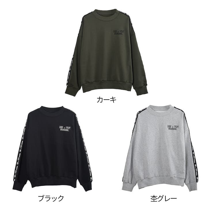 袖ロゴライントレーナー ビッグシルエット スウェット | Felt Maglietta | 詳細画像10 