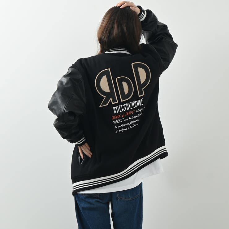 ベーマークワッペンスタジャン ウール×フェイクレザー スタジアムジャケット | Felt Maglietta | 詳細画像17 