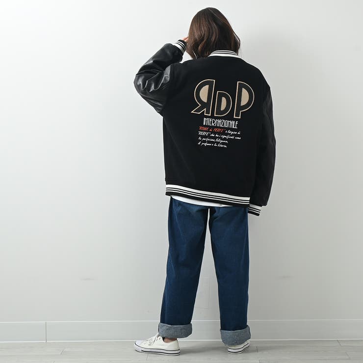 ベーマークワッペンスタジャン ウール×フェイクレザー スタジアムジャケット | Felt Maglietta | 詳細画像18 