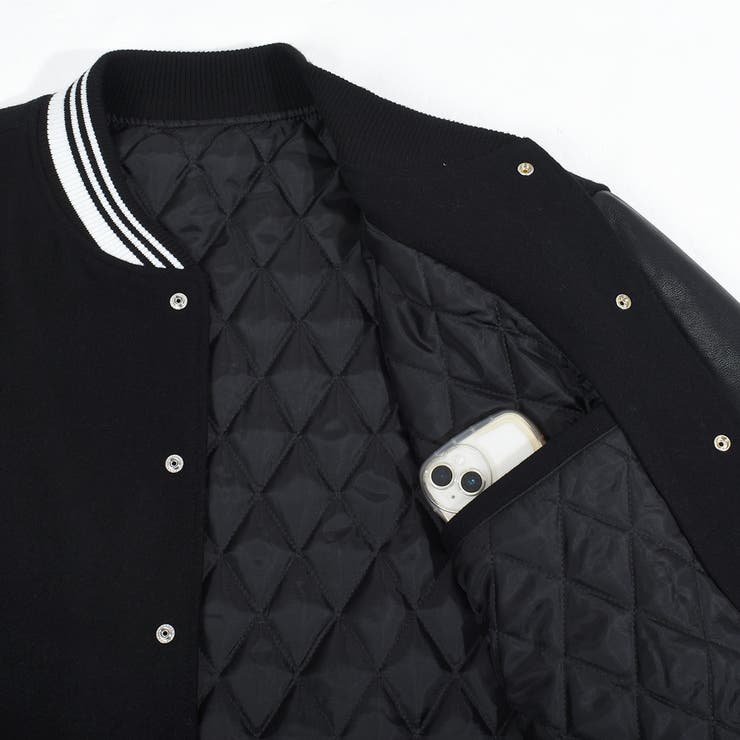 ベーマークワッペンスタジャン ウール×フェイクレザー スタジアムジャケット | Felt Maglietta | 詳細画像31 