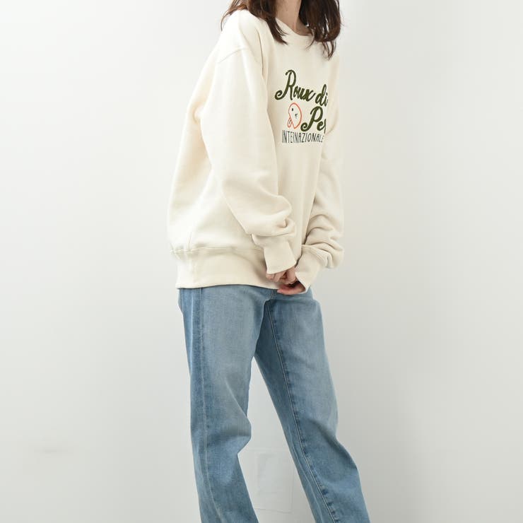 チェーン刺繍入り裏起毛トレーナー ビッグシルエット トレーナー | Felt Maglietta | 詳細画像13 