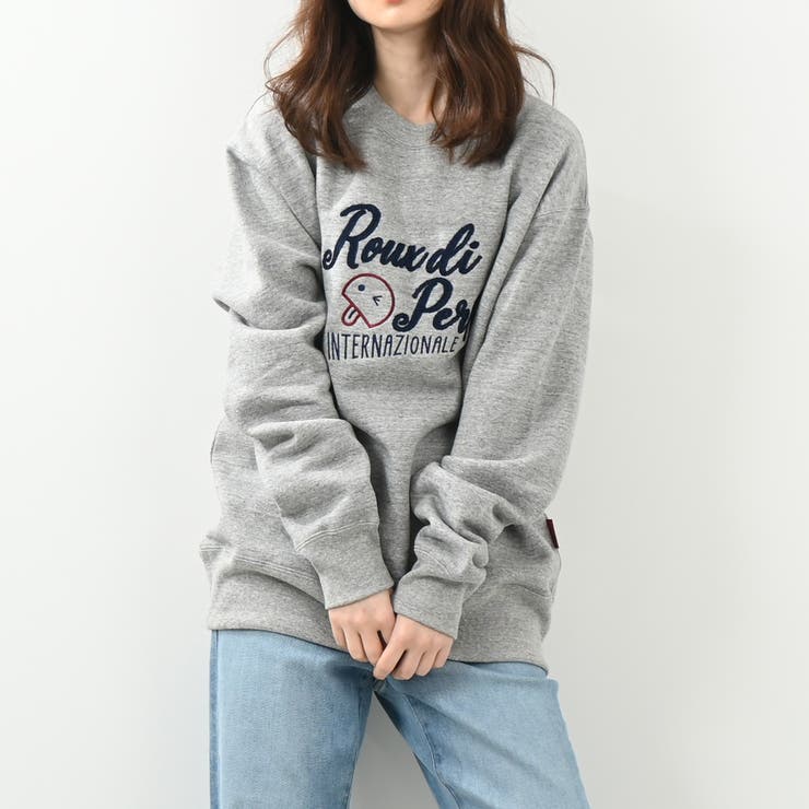 チェーン刺繍入り裏起毛トレーナー ビッグシルエット トレーナー | Felt Maglietta | 詳細画像15 