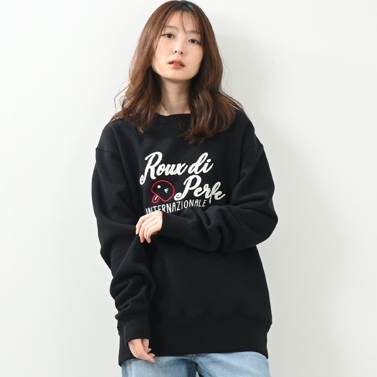 チェーン刺繍入り裏起毛トレーナー ビッグシルエット トレーナー | Felt Maglietta | 詳細画像17 