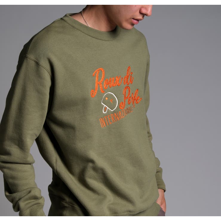 チェーン刺繍入り裏起毛トレーナー ビッグシルエット トレーナー | Felt Maglietta | 詳細画像8 