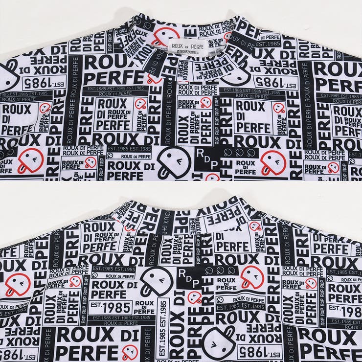 日本製 総柄モックネックＴシャツ プチネック | Felt Maglietta | 詳細画像2 