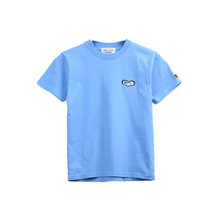 ブルー | ハートＲＤＰ＆べーちゃん刺繍Ｔシャツ キッズ こども | Felt Maglietta