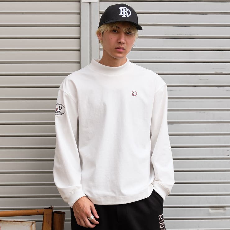 ホワイト | [ROUXDI PERFE ルゥディパフィー]ベーマーク刺繍モックネックトップス | Felt Maglietta