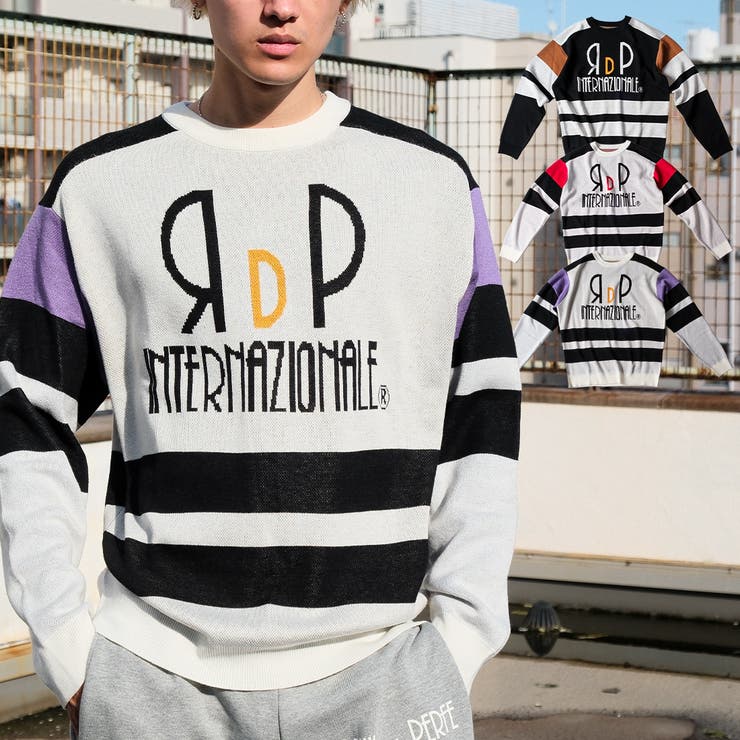 カラーブロック復刻デザインニット セーター RDPロゴ | Felt Maglietta | 詳細画像1 