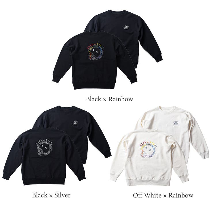 レインボー＆ロゴ刺繍トレーナー ユニセックス ストリート | Felt Maglietta | 詳細画像25 