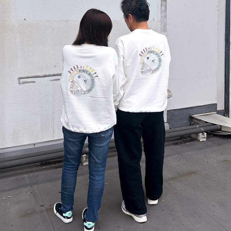 レインボー＆ロゴ刺繍トレーナー ユニセックス ストリート | Felt Maglietta | 詳細画像10 