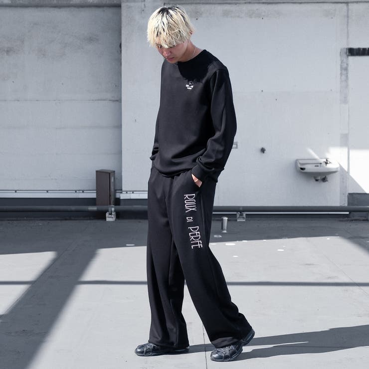 [ROUXDI PERFE ルゥディパフィー]ロゴ刺繍ダンボールニットワイドパン… | Felt Maglietta | 詳細画像2 