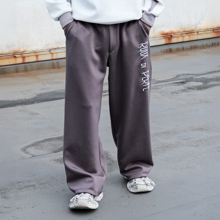 [ROUXDI PERFE ルゥディパフィー]ロゴ刺繍ダンボールニットワイドパン… | Felt Maglietta | 詳細画像6 