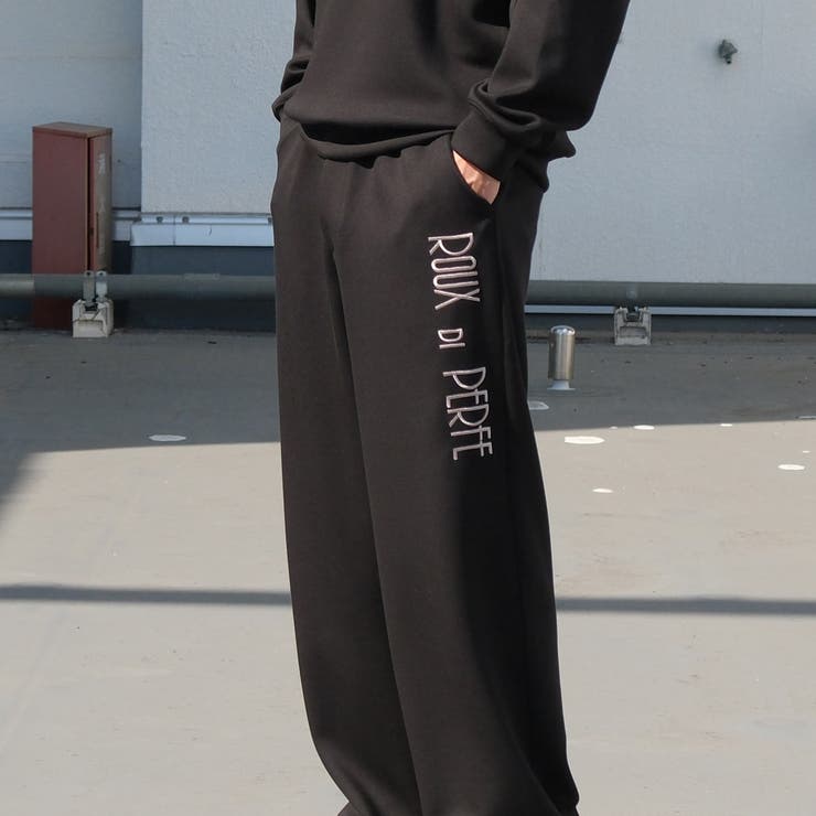 [ROUXDI PERFE ルゥディパフィー]ロゴ刺繍ダンボールニットワイドパン… | Felt Maglietta | 詳細画像7 