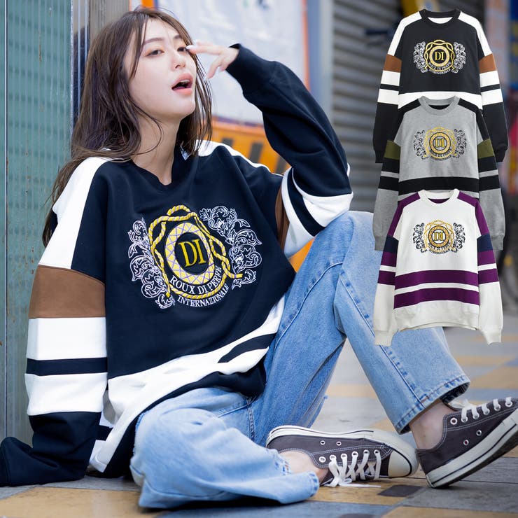 復刻刺繍ロゴトレーナー ビッグシルエット スウェット | Felt Maglietta | 詳細画像1 