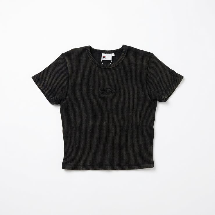 BLACK | PIGMENT RIB S/S TEE | FILA