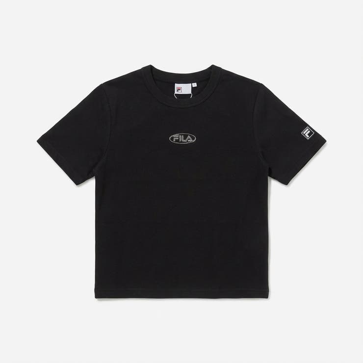 BLACK | RHINESTONE S/S TEE | FILA